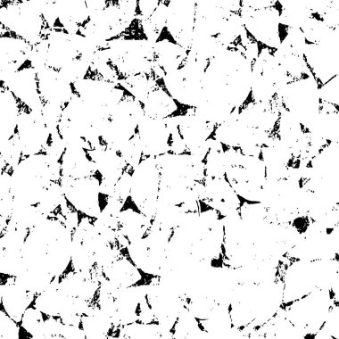 Grunge üst üste biniyor. Soyut siyah-beyaz vektör arkaplanı. Çatlak, leke ve noktalarda kirli desenli tek renkli klasik yüzey. Karanlık korku tarzında eski bir duvar.