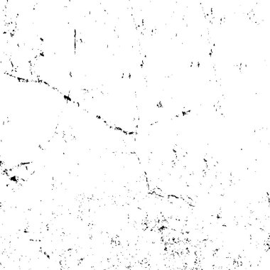 Grunge üst üste biniyor. Soyut siyah-beyaz vektör arkaplanı. Çatlak, leke ve noktalarda kirli desenli tek renkli klasik yüzey. Karanlık korku tarzında eski bir duvar.