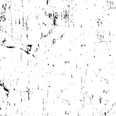 Grunge üst üste biniyor. Soyut siyah-beyaz vektör arkaplanı. Çatlak, leke ve noktalarda kirli desenli tek renkli klasik yüzey. Karanlık korku tarzında eski bir duvar.