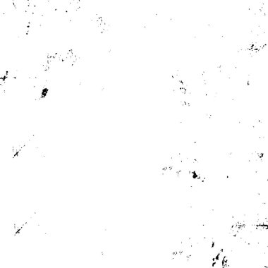 Grunge üst üste biniyor. Soyut siyah-beyaz vektör arkaplanı. Çatlak, leke ve noktalarda kirli desenli tek renkli klasik yüzey. Karanlık korku tarzında eski bir duvar.