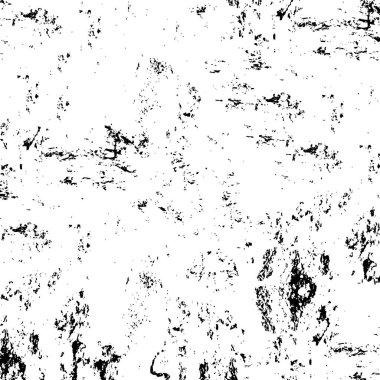 Grunge üst üste biniyor. Soyut siyah-beyaz vektör arkaplanı. Çatlak, leke ve noktalarda kirli desenli tek renkli klasik yüzey. Karanlık korku tarzında eski bir duvar.