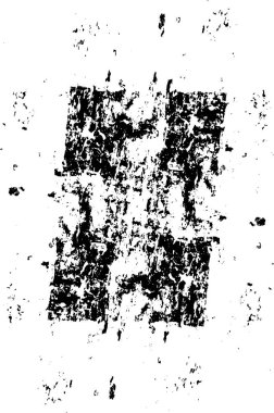Grunge üst üste biniyor. Soyut siyah-beyaz vektör arkaplanı. Çatlak, leke ve noktalarda kirli desenli tek renkli klasik yüzey. Karanlık korku tarzında eski bir duvar.