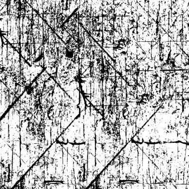 Sert, çizik, sıçramış grunge desenli fırça darbeleri. Dokuları üst üste koy. Siyah-beyaz boyanmış kağıt dokusu. Skeç grunge tasarımı. Poster, kapak, afiş, taklit, çıkartma düzeni için kullan