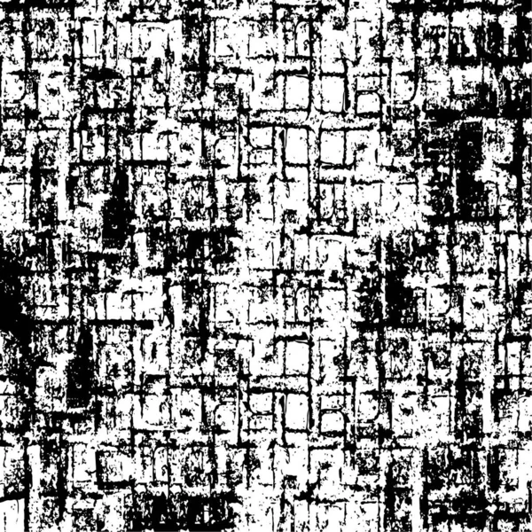 Grunge üst üste biniyor. Soyut siyah-beyaz vektör arkaplanı. Çatlak, leke ve noktalarda kirli desenli tek renkli klasik yüzey. Karanlık korku tarzında eski bir duvar.