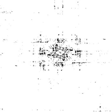 Grunge üst üste biniyor. Soyut siyah-beyaz vektör arkaplanı. Çatlak, leke ve noktalarda kirli desenli tek renkli klasik yüzey. Karanlık korku tarzında eski bir duvar.