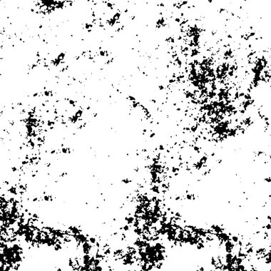 Çatlamış beton, taş ya da asfaltın sıkıntılı örtülü dokusu. Grunge 'un arka planı. soyut yarım ton vektör çizimi