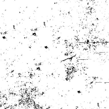 Grunge üst üste biniyor. Soyut siyah-beyaz vektör arkaplanı. Çatlak, leke ve noktalarda kirli desenli tek renkli klasik yüzey. Karanlık korku tarzında eski bir duvar.