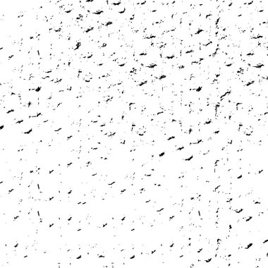 Grunge üst üste biniyor. Soyut siyah-beyaz vektör arkaplanı. Çatlak, leke ve noktalarda kirli desenli tek renkli klasik yüzey. Karanlık korku tarzında eski bir duvar.