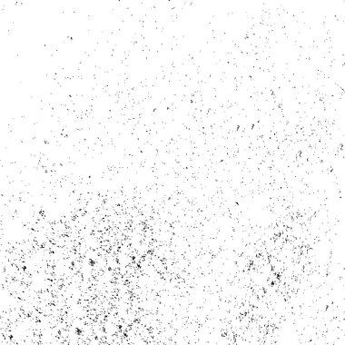Grunge üst üste biniyor. Soyut siyah-beyaz vektör arkaplanı. Çatlak, leke ve noktalarda kirli desenli tek renkli klasik yüzey. Karanlık korku tarzında eski bir duvar.