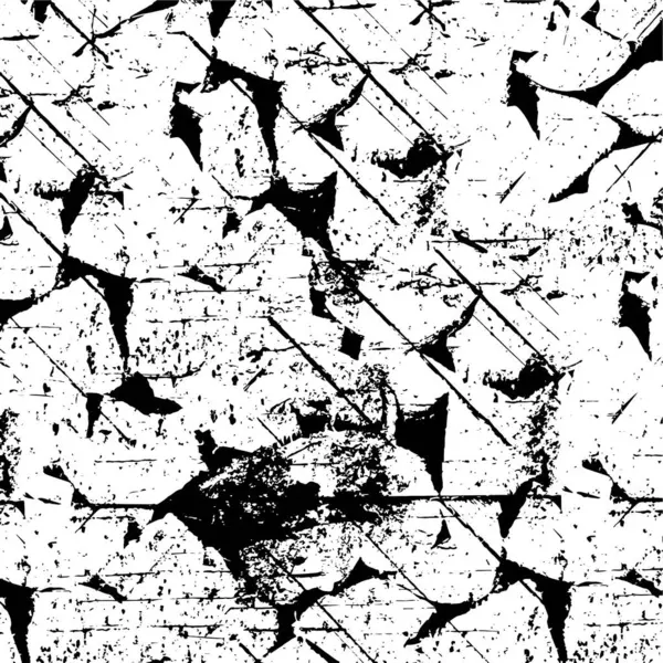 Grafisch Patroon Met Krassen Zwart Witte Achtergrond Met Textuur — Stockvector