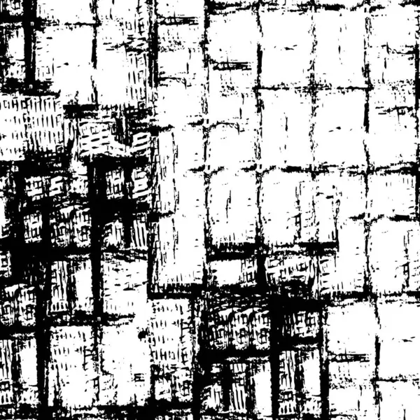 Grafický Vzor Škrábanci Černobílé Pozadí Texturou — Stockový vektor