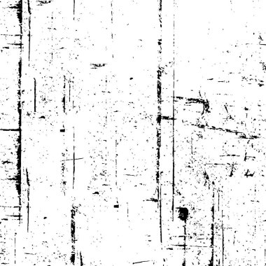 Grunge üst üste biniyor. Soyut siyah-beyaz vektör arkaplanı. Çatlak, leke ve noktalarda kirli desenli tek renkli klasik yüzey. Karanlık korku tarzında eski bir duvar.