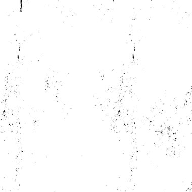 Grunge üst üste biniyor. Soyut siyah-beyaz vektör arkaplanı. Çatlak, leke ve noktalarda kirli desenli tek renkli klasik yüzey. Karanlık korku tarzında eski bir duvar.