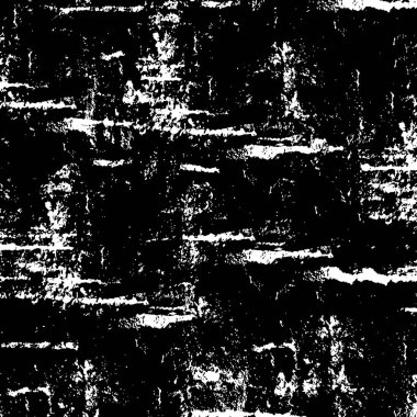 Grunge üst üste biniyor. Soyut siyah-beyaz vektör arkaplanı. Çatlak, leke ve noktalarda kirli desenli tek renkli klasik yüzey. Karanlık korku tarzında eski bir duvar.