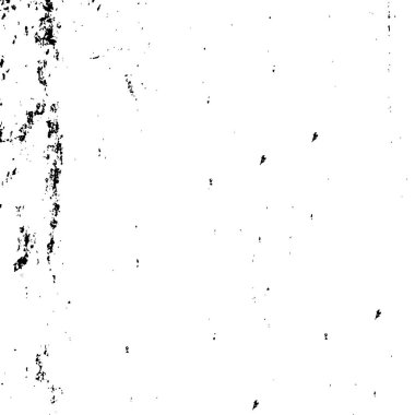 Grunge üst üste biniyor. Soyut siyah-beyaz vektör arkaplanı. Çatlak, leke ve noktalarda kirli desenli tek renkli klasik yüzey. Karanlık korku tarzında eski bir duvar.