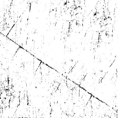 Grunge üst üste biniyor. Soyut siyah-beyaz vektör arkaplanı. Çatlak, leke ve noktalarda kirli desenli tek renkli klasik yüzey. Karanlık korku tarzında eski bir duvar.