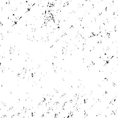 Grunge üst üste biniyor. Soyut siyah-beyaz vektör arkaplanı. Çatlak, leke ve noktalarda kirli desenli tek renkli klasik yüzey. Karanlık korku tarzında eski bir duvar.