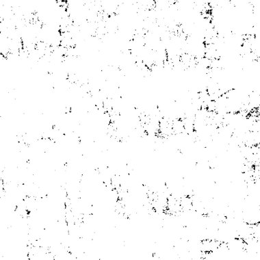 Grunge üst üste biniyor. Soyut siyah-beyaz vektör arkaplanı. Çatlak, leke ve noktalarda kirli desenli tek renkli klasik yüzey. Karanlık korku tarzında eski bir duvar.