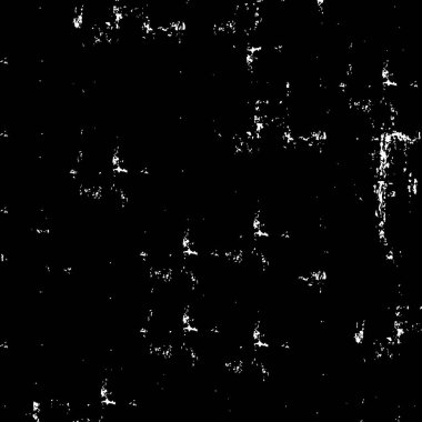 Grunge üst üste biniyor. Soyut siyah-beyaz vektör arkaplanı. Çatlak, leke ve noktalarda kirli desenli tek renkli klasik yüzey. Karanlık korku tarzında eski bir duvar.