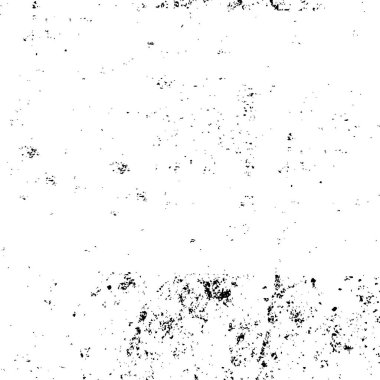 Grunge üst üste biniyor. Soyut siyah-beyaz vektör arkaplanı. Çatlak, leke ve noktalarda kirli desenli tek renkli klasik yüzey. Karanlık korku tarzında eski bir duvar.