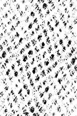 Grunge üst üste biniyor. Soyut siyah-beyaz vektör arkaplanı. Çatlak, leke ve noktalarda kirli desenli tek renkli klasik yüzey. Karanlık korku tarzında eski bir duvar.