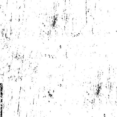 Grunge üst üste biniyor. Soyut siyah-beyaz vektör arkaplanı. Çatlak, leke ve noktalarda kirli desenli tek renkli klasik yüzey. Karanlık korku tarzında eski bir duvar.
