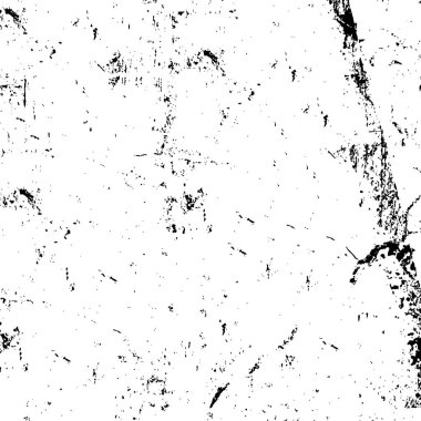 Vektör grunge dokusu. Siyah beyaz arka plan. Soyut monokrom resim koyu tonlarda solmuş bir efekt içerir