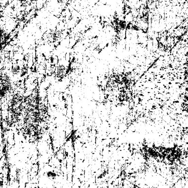 Vektör grunge dokusu. Siyah beyaz arka plan. Soyut monokrom resim koyu tonlarda solmuş bir efekt içerir
