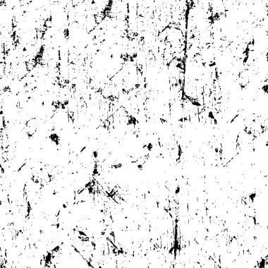 Vektör grunge dokusu. Siyah beyaz arka plan. Soyut monokrom resim koyu tonlarda solmuş bir efekt içerir