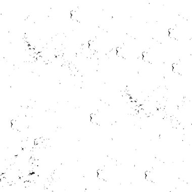 Grunge üst üste biniyor. Soyut siyah-beyaz vektör arkaplanı. Çatlak, leke ve noktalarda kirli desenli tek renkli klasik yüzey. Karanlık korku tarzında eski bir duvar.