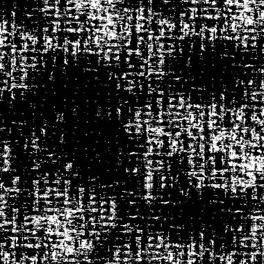 Grunge üst üste biniyor. Soyut siyah-beyaz vektör arkaplanı. Çatlak, leke ve noktalarda kirli desenli tek renkli klasik yüzey. Karanlık korku tarzında eski bir duvar.