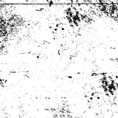 Vektör grunge dokusu. Siyah beyaz arka plan. Soyut monokrom resim koyu tonlarda solmuş bir efekt içerir