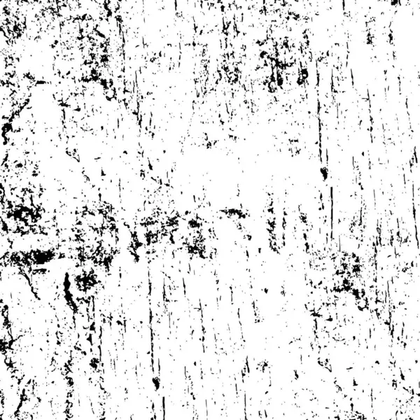 Grunge üst üste biniyor. Soyut siyah-beyaz vektör arkaplanı. Çatlak, leke ve noktalarda kirli desenli tek renkli klasik yüzey. Karanlık korku tarzında eski bir duvar.