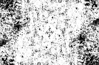 Siyah ve beyaz soyut arka plan. Çatlakların, tozun, lekelerin tek renkli dokusu. Yazdırma ve tasarım için desen