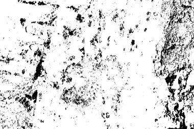 Siyah ve beyaz soyut arka plan. Çatlakların, tozun, lekelerin tek renkli dokusu. Yazdırma ve tasarım için desen