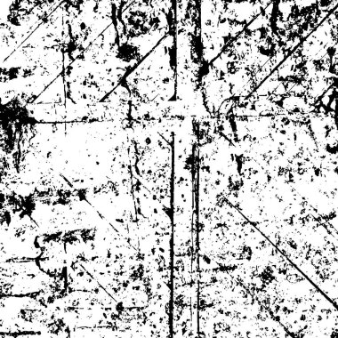 Siyah ve beyaz soyut arka plan. Çatlakların, tozun, lekelerin tek renkli dokusu. Yazdırma ve tasarım için desen