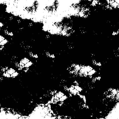 Siyah ve beyaz soyut arka plan. Çatlakların, tozun, lekelerin tek renkli dokusu. Yazdırma ve tasarım için desen