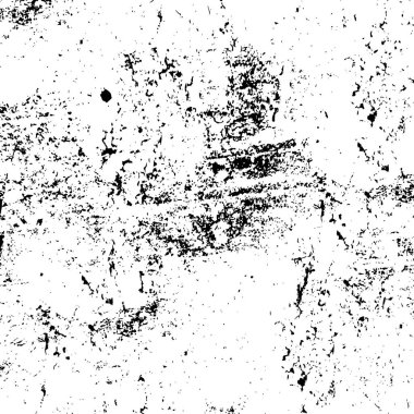 Siyah ve beyaz soyut arka plan. Çatlakların, tozun, lekelerin tek renkli dokusu. Yazdırma ve tasarım için desen