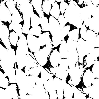 Siyah ve beyaz soyut arka plan. Çatlakların, tozun, lekelerin tek renkli dokusu. Yazdırma ve tasarım için desen
