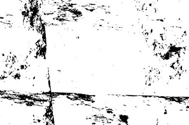 Siyah ve beyaz soyut arka plan. Çatlakların, tozun, lekelerin tek renkli dokusu. Yazdırma ve tasarım için desen