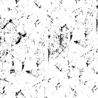 Siyah ve beyaz soyut arka plan. Çatlakların, tozun, lekelerin tek renkli dokusu. Yazdırma ve tasarım için desen