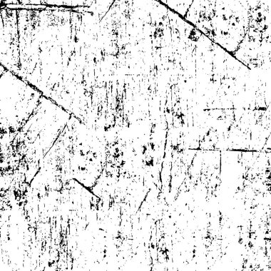 Siyah ve beyaz soyut arka plan. Çatlakların, tozun, lekelerin tek renkli dokusu. Yazdırma ve tasarım için desen