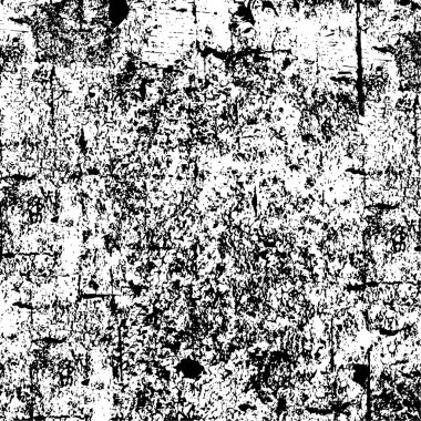 Siyah ve beyaz soyut arka plan. Noktaların, çatlakların, tozların, lekelerin tek renkli dokusu. Yazdırma ve tasarım için desen