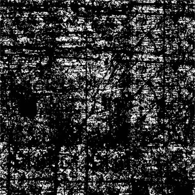 Grunge siyah beyaz desen. Tek renkli parçacıklar soyut doku