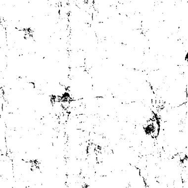 Siyah ve beyaz yatay arkaplan. Tasarım ve dekorasyon için soyut doku. Siyah beyaz lekeler, çatlaklar, cipsler. Eski moda tek renkli siyah beyaz dokular.