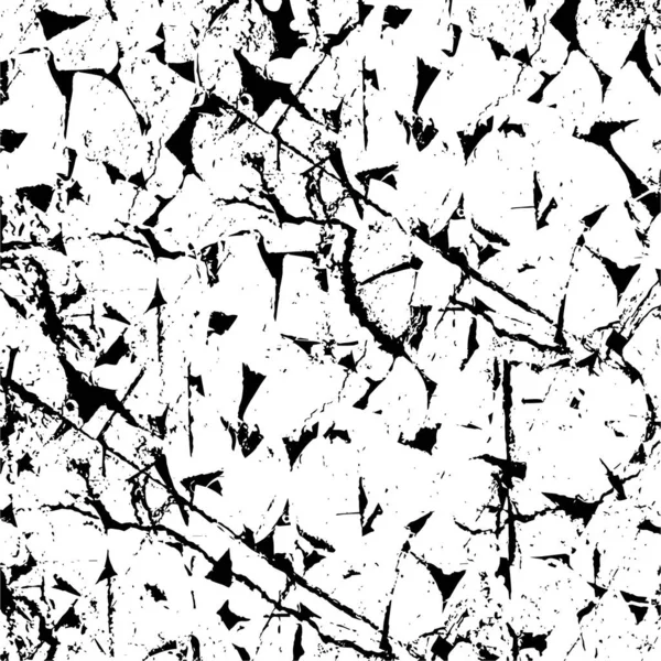 Black White Abstract Background Monochrome Texture Cracks Dust Stains Pattern — Stock Vector