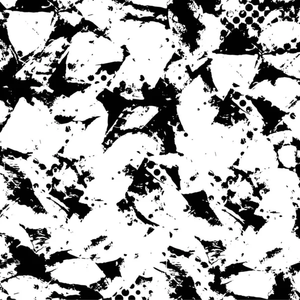 Antecedentes Preto Branco Padrão Abstrato Textura Elementos Monocromáticos Grunge Para — Vetor de Stock