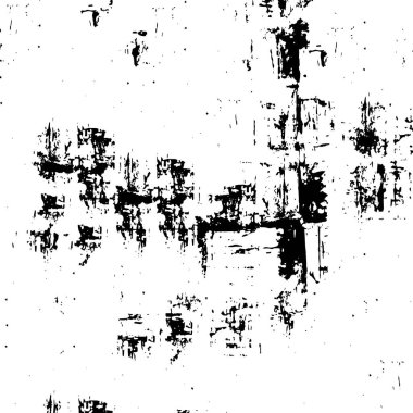 Grunge üst üste biniyor. Soyut siyah-beyaz vektör arkaplanı. Çatlak, leke ve noktalarda kirli desenli tek renkli klasik yüzey. Karanlık korku tarzında eski bir duvar.