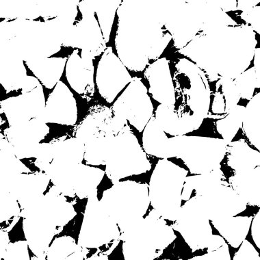 Grunge üst üste biniyor. Soyut siyah-beyaz vektör arkaplanı. Çatlak, leke ve noktalarda kirli desenli tek renkli klasik yüzey. Karanlık korku tarzında eski bir duvar.