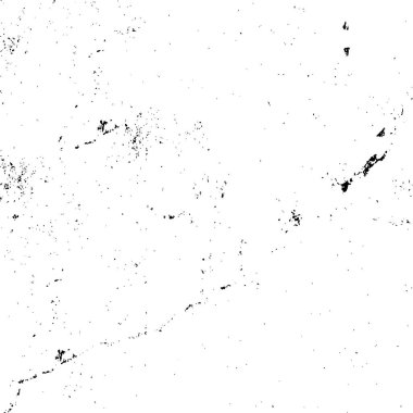 Grunge üst üste biniyor. Soyut siyah-beyaz vektör arkaplanı. Çatlak, leke ve noktalarda kirli desenli tek renkli klasik yüzey. Karanlık korku tarzında eski bir duvar.